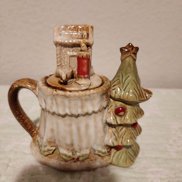 Source Unknown Other - Vintage Christmas Tree Star Candle tea kettle.